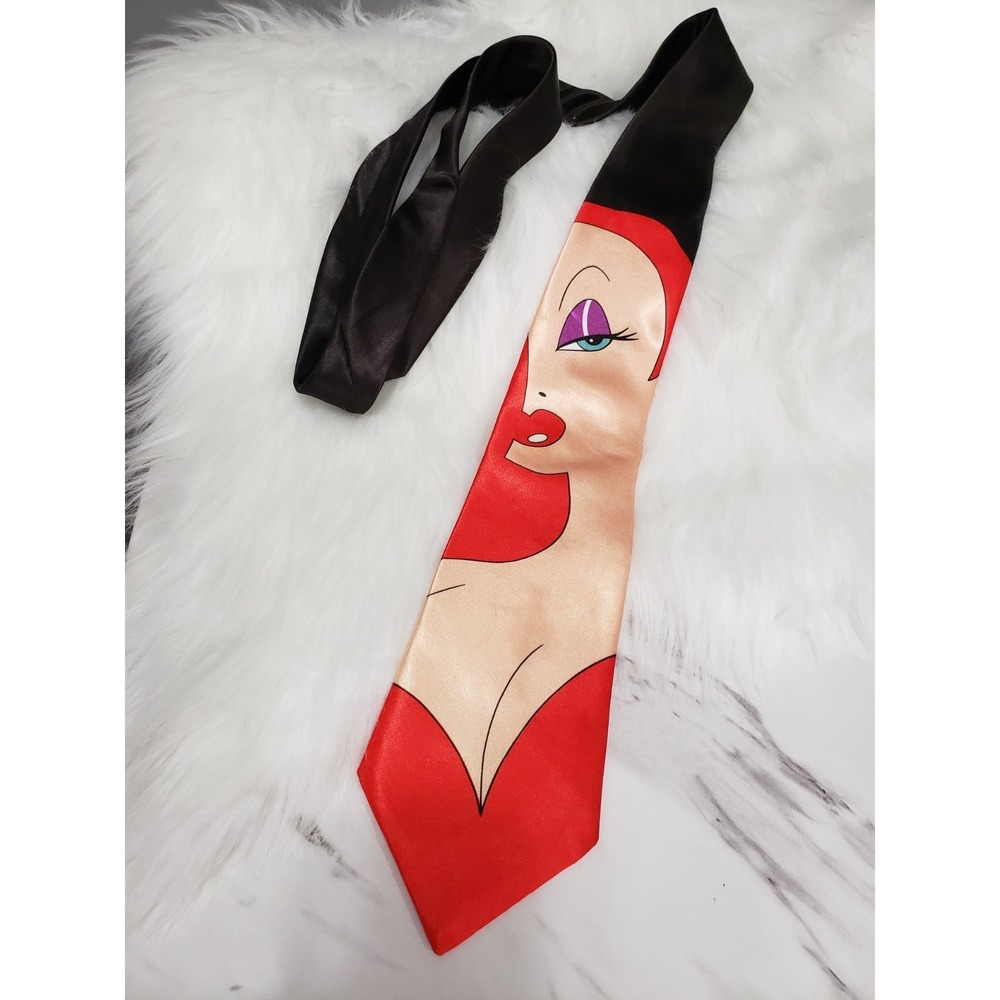 RARE Vintage 90s Jessica Who Framed Roger Rabbit Men's Neck Tie Disney